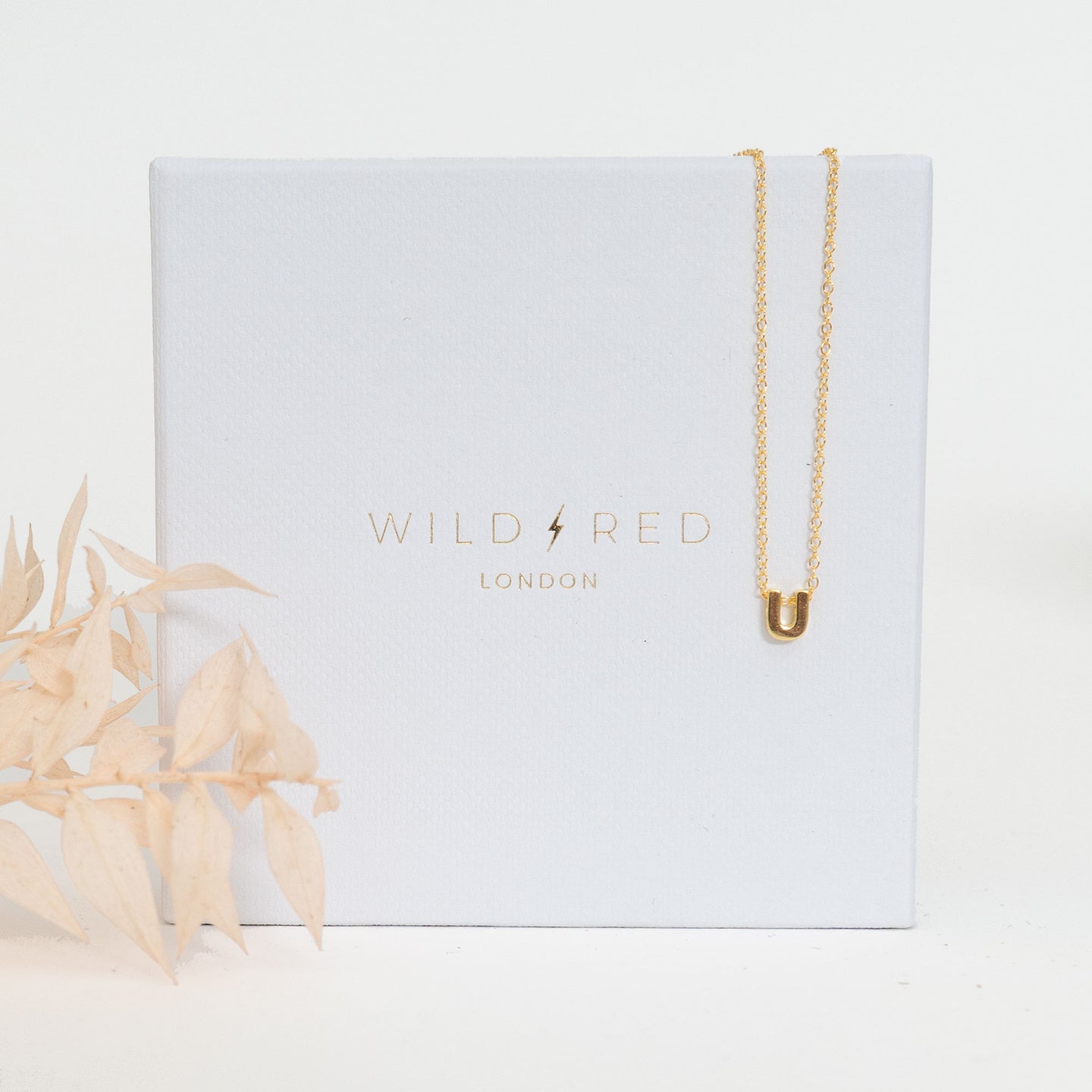 Initial Pendant Necklace - U