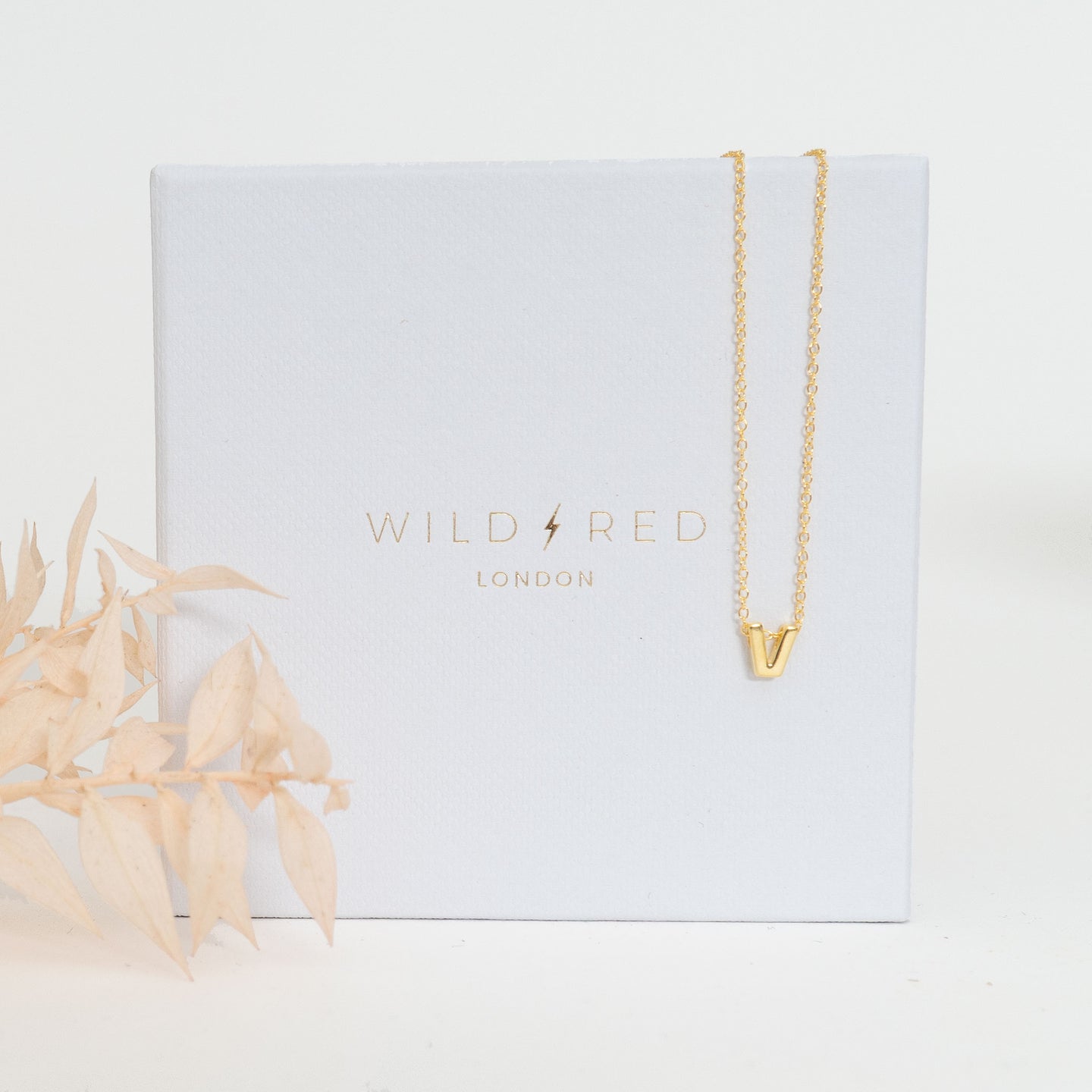 Initial Pendant Necklace - V