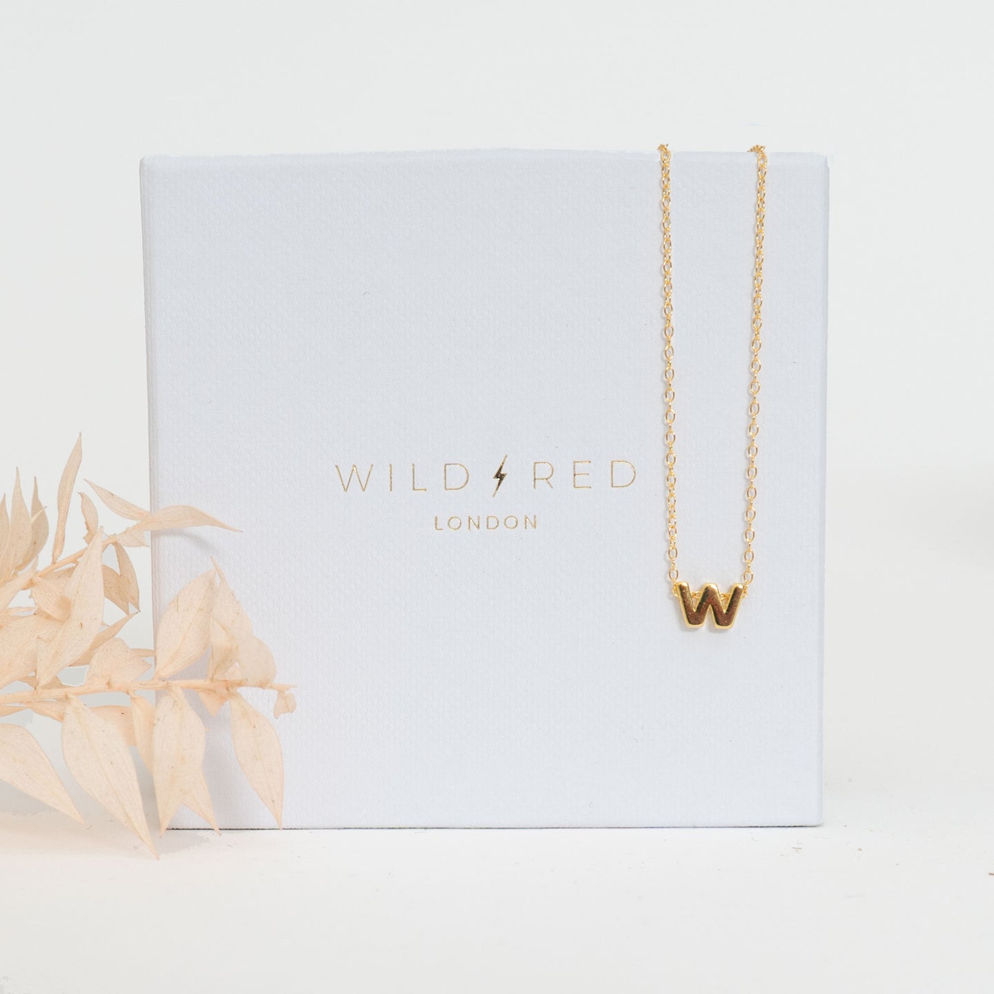 Initial Pendant Necklace - W