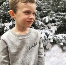 Embroidered 'Wild Kid' Sweatshirt  –  Grey WAS £32