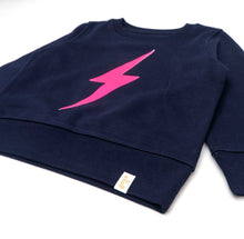 Bolt Sweatshirt – Navy & Neon Pink WAS £49
