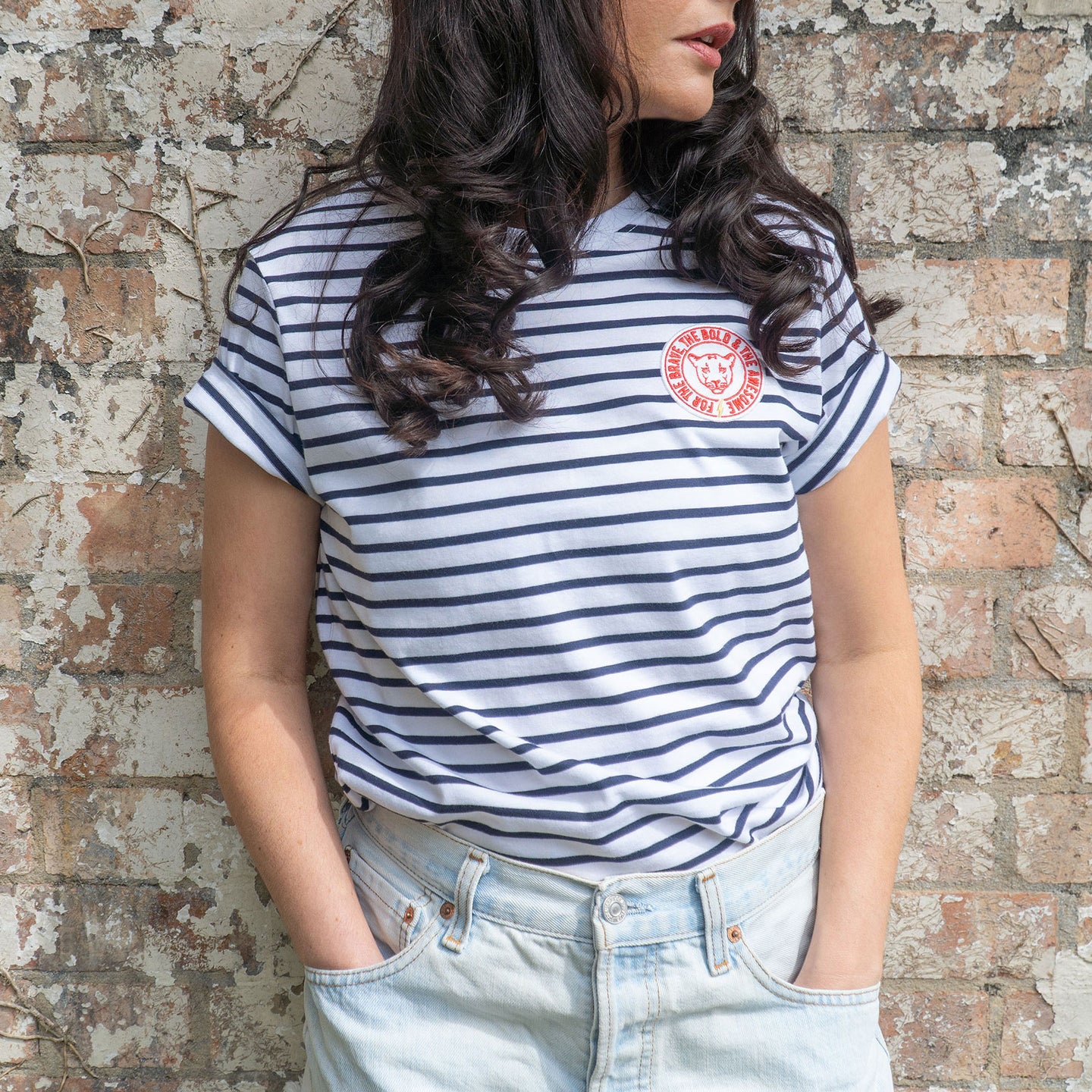 For The Brave, The Bold And The Awesome Breton T-Shirt WAS £25