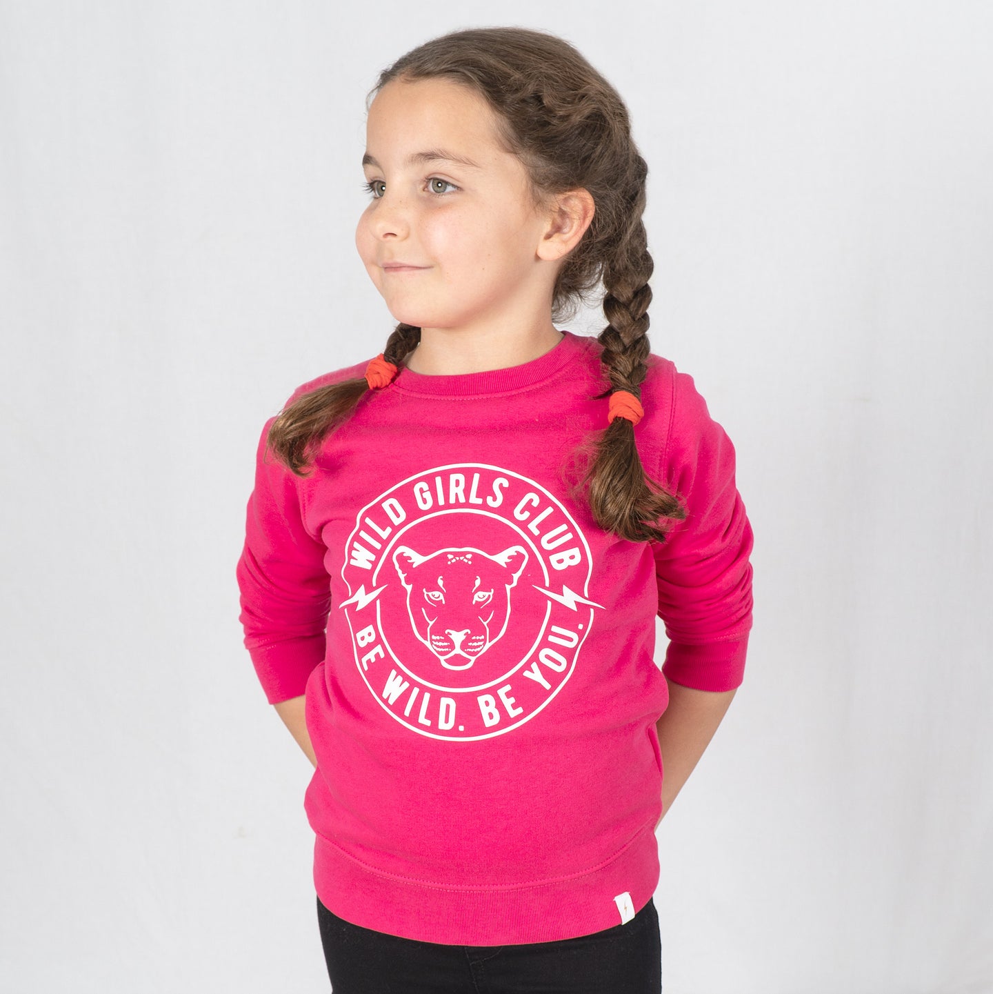 Wild Boys/Girls Club Sweatshirt  –  Raspberry & White WAS £32