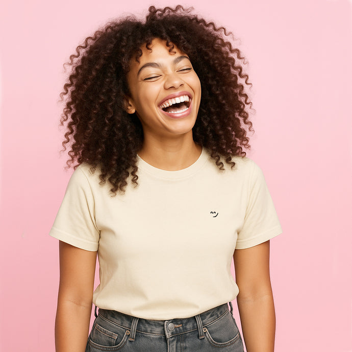 Wild Smile Live Wild- Cream T-shirt