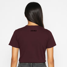 Wild Smile Live Wild- Burgundy T-shirt