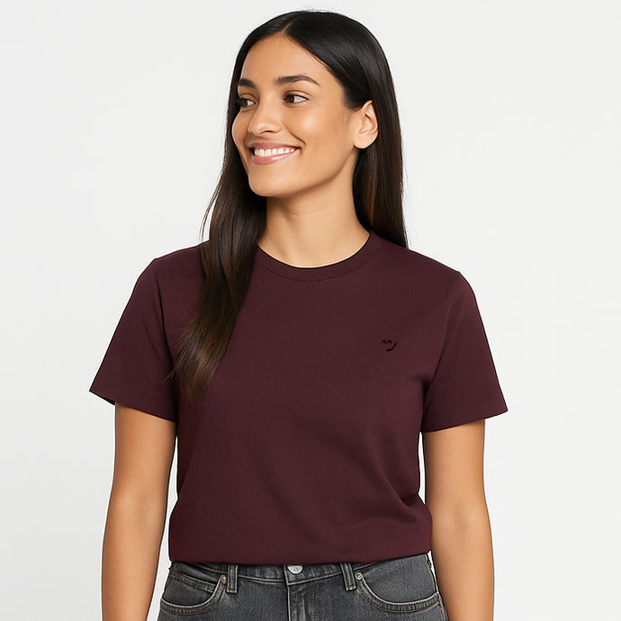 Wild Smile Live Wild- Burgundy T-shirt
