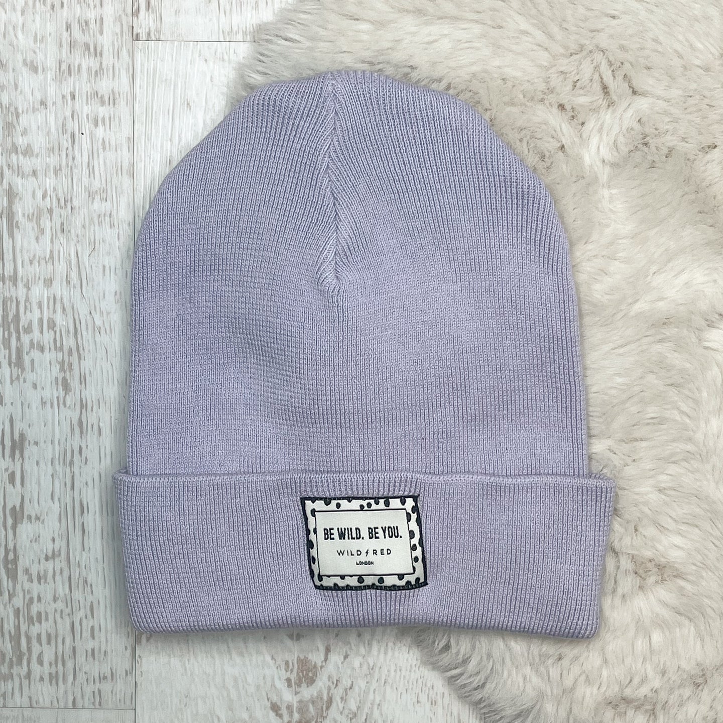 Unisex Kids & Adults Be Wild Be You Beanie Hat - Lilac