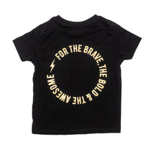 FOR THE BRAVE, THE BOLD & THE AWESOME T-shirt  –  Black & Gold