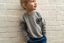 For The Bold, The Brave And The Awesome Badge Sweatshirt  –  Grey & White