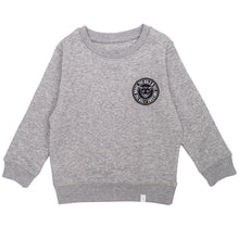 For The Bold, The Brave And The Awesome Badge Sweatshirt  –  Grey & White