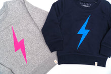 Bolt Sweatshirt  –  Grey & Neon Pink