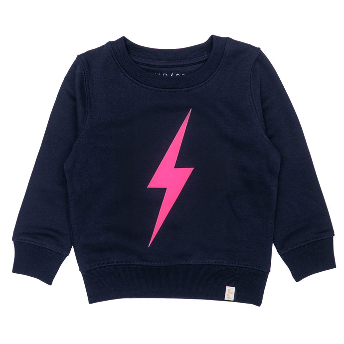 Bolt Sweatshirt  –  French Blue & Neon Pink