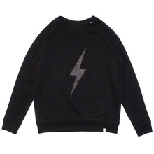 Glitter Bolt Sweatshirt – Black