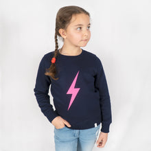 Bolt Sweatshirt  –  Navy & Neon Pink
