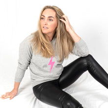Bolt Sweatshirt – Grey & Neon Pink