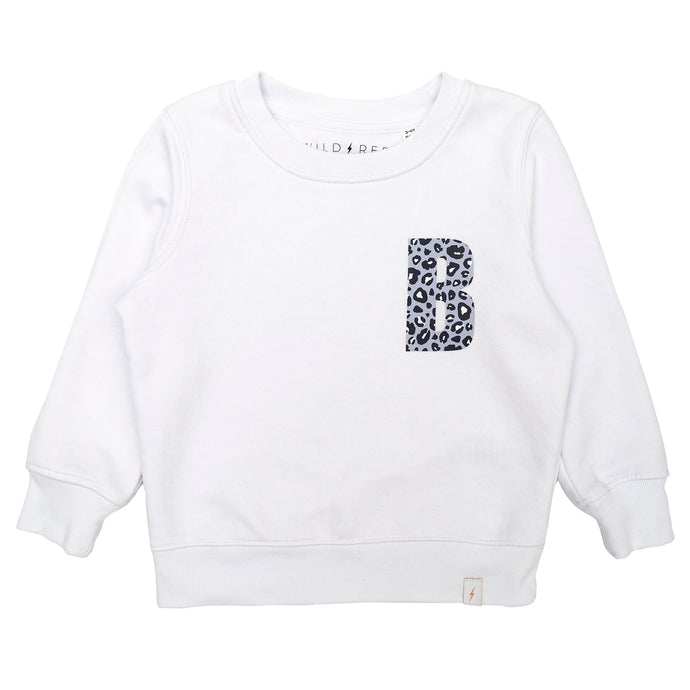 Wild Initial Sweatshirt  – White